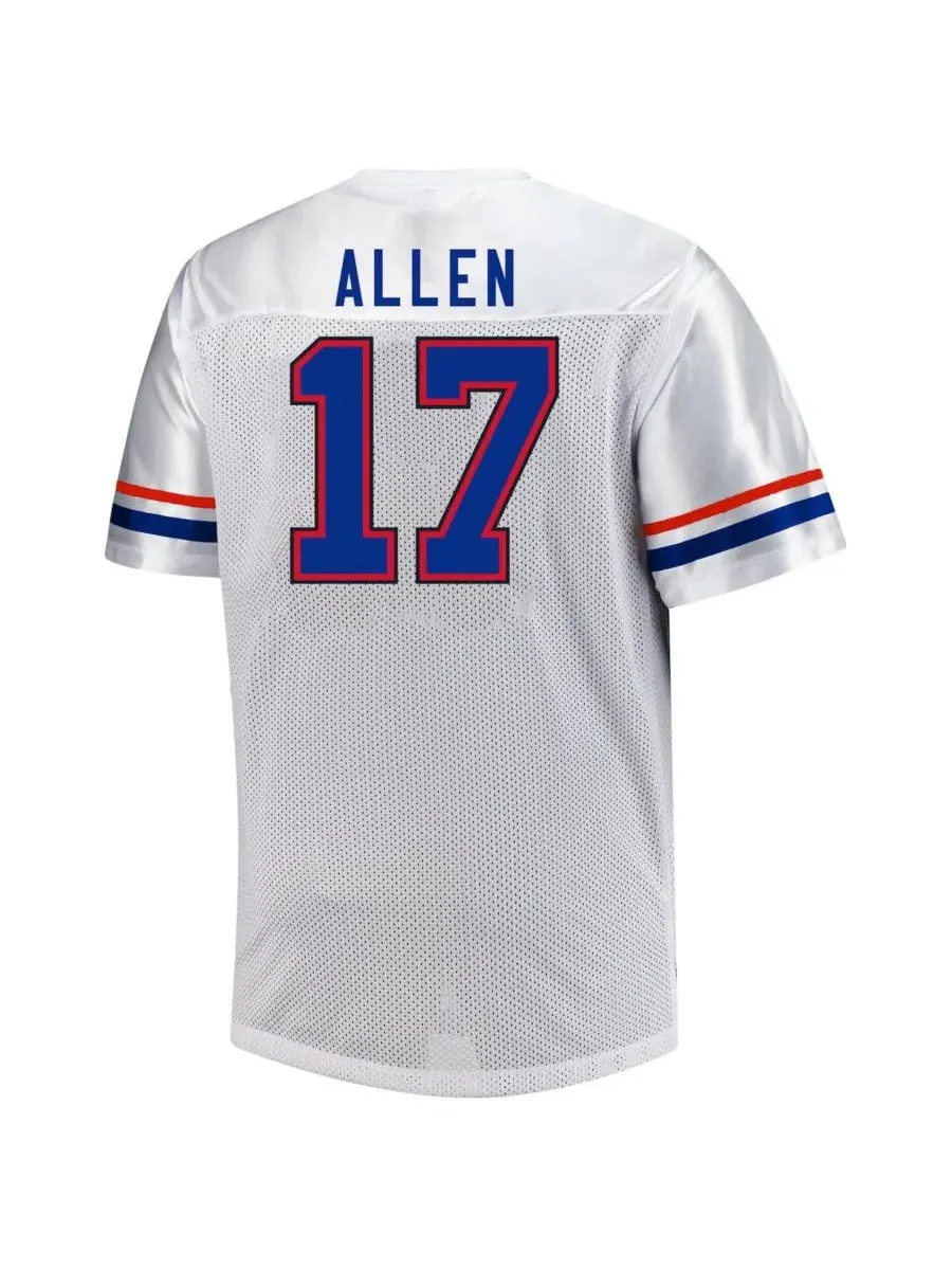 Fanatics Мужская белая футболка Josh Allen Buffalo Bills большого размера с V-образным вырезом — изображение 2 из 3, белый