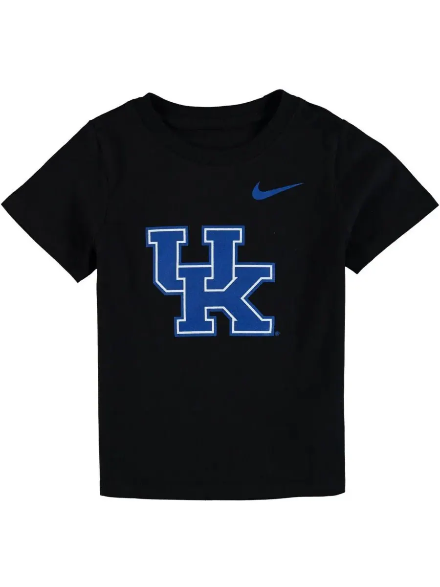 Nike Детская футболка для мальчиков и девочек с логотипом команды Kentucky Wildcats — изображение 1 из 1, черный