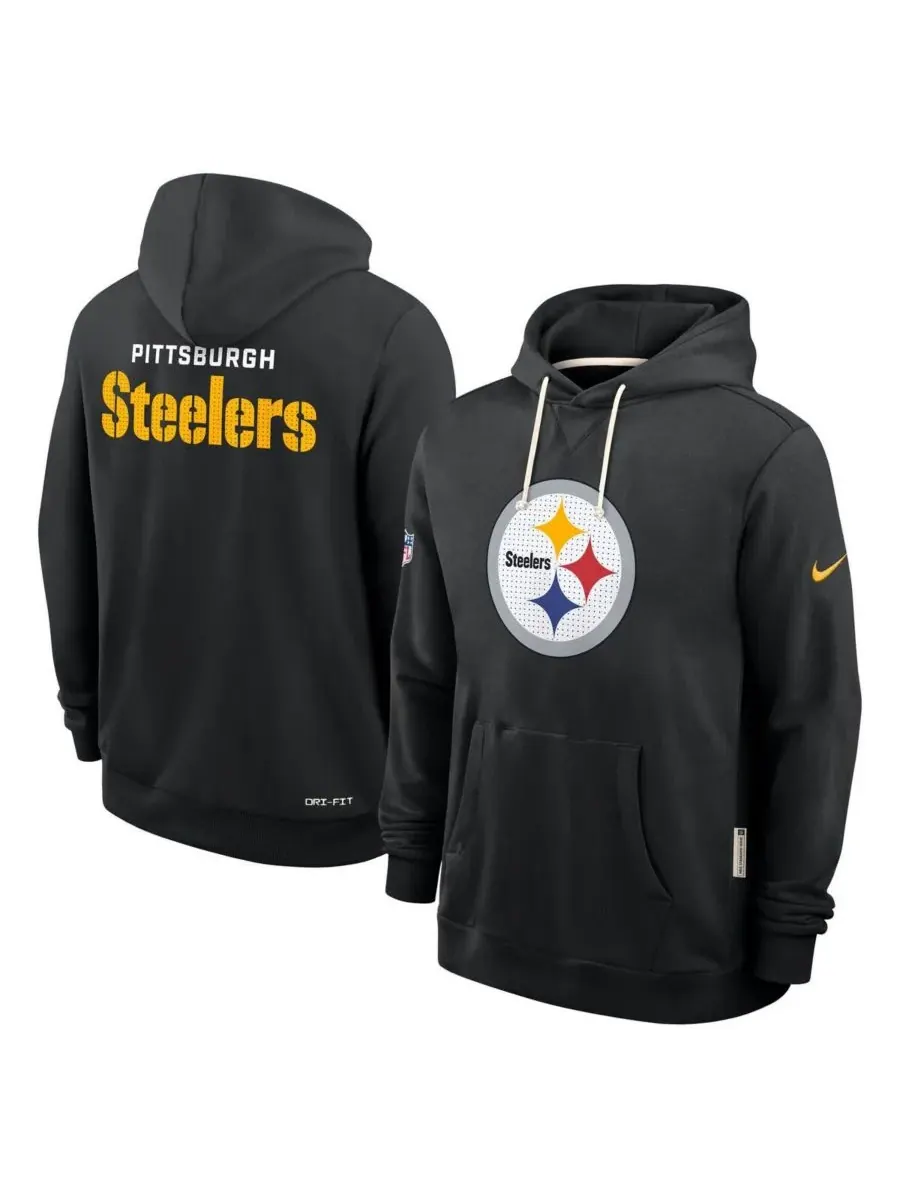 Nike Мужская черная толстовка Pittsburgh Steelers Sideline Standard Issue Initial Home Dri-FIT — изображение 4 из 5, черный