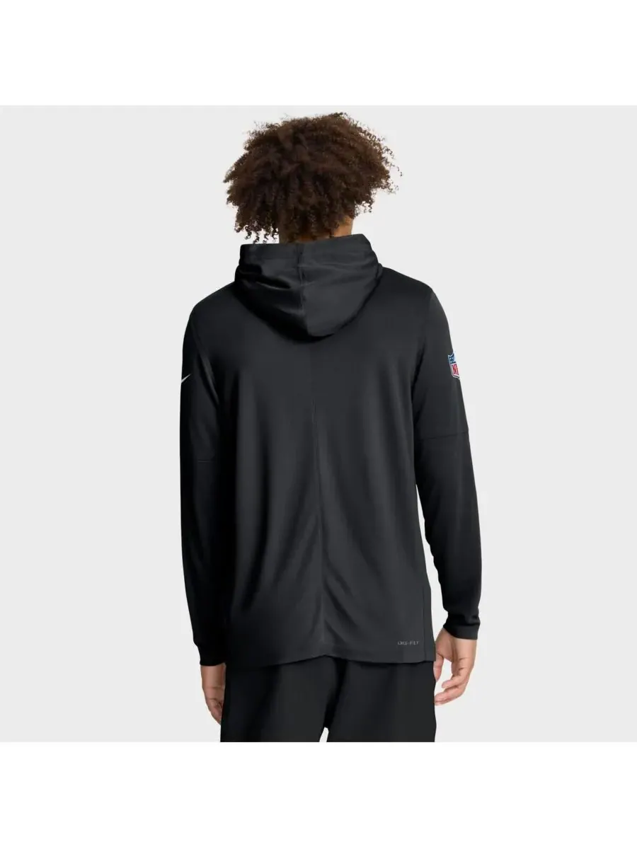 Nike Мужская черная толстовка с длинными рукавами New York Jets Sideline Pure Fury Performance — изображение 2 из 5, черный