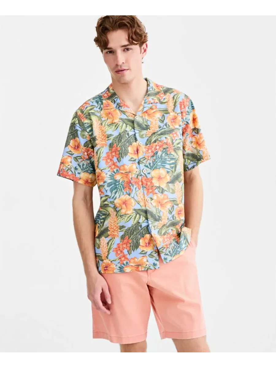 Мужская рубашка Coastal Ease Golden Gardens Tommy Bahama, Dark Spa — изображение 1 из 4