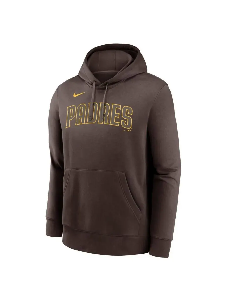 Nike Мужская толстовка с капюшоном и флисовым пуловером Fernando Tatis Jr. Brown San Diego Padres с — изображение 3 из 3