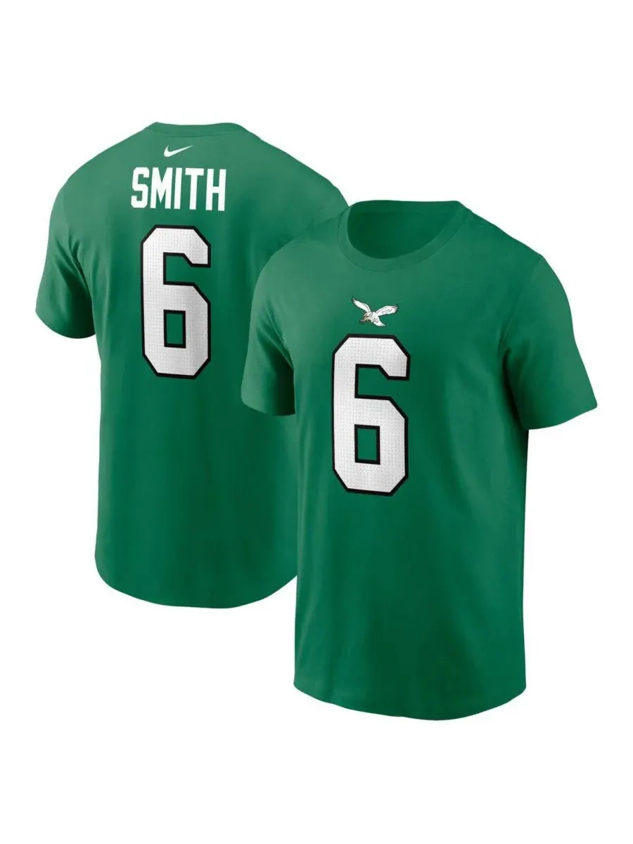 Nike Мужская футболка с именем и номером запасного игрока команды Philadelphia Eagles — изображение 1 из 3, зеленый
