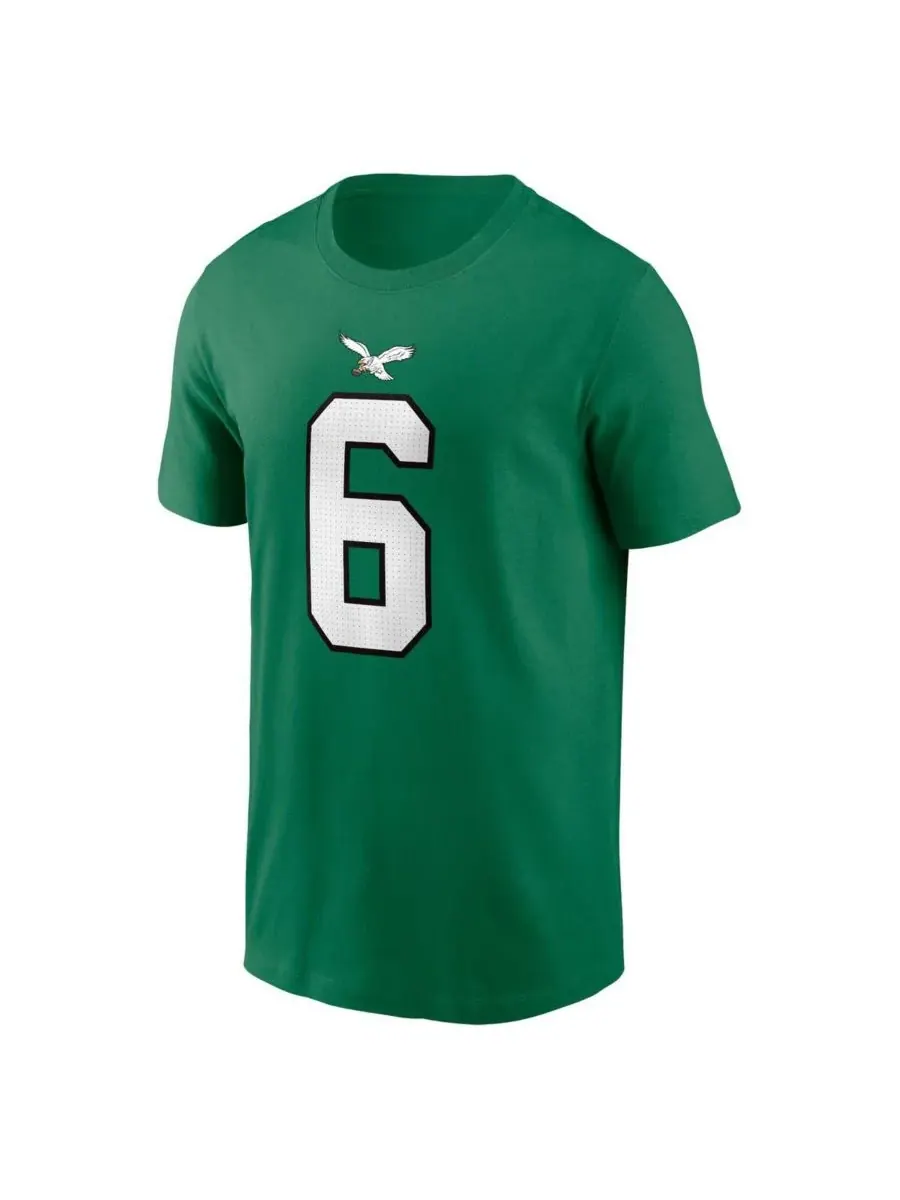 Nike Мужская футболка с именем и номером запасного игрока команды Philadelphia Eagles — изображение 3 из 3, зеленый