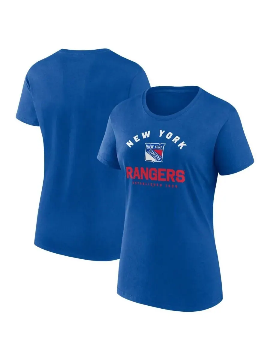 Logo Athletic Женская синяя футболка New York Rangers Unrivaled — изображение 1 из 3, синий