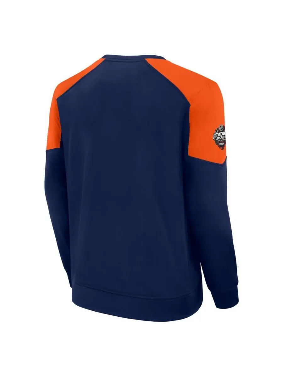 Fanatics Мужская темно-синяя толстовка с логотипом New York Islanders 2024 NHL Stadium Series — изображение 2 из 3