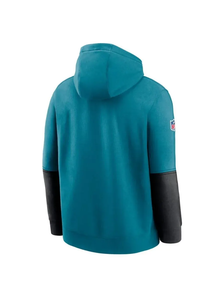 Nike Мужская толстовка с капюшоном бирюзового цвета с символикой Jacksonville Jaguars 2024 Sideline — изображение 2 из 3