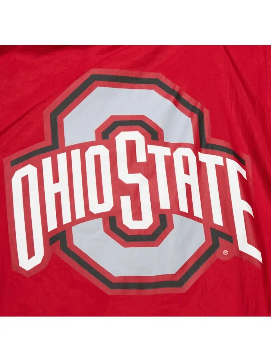 Мужская алая куртка-анорак Ohio State Buckeyes Team 3.0 с застежкой-молнией до середины груди — изображение 2 из 5, алый