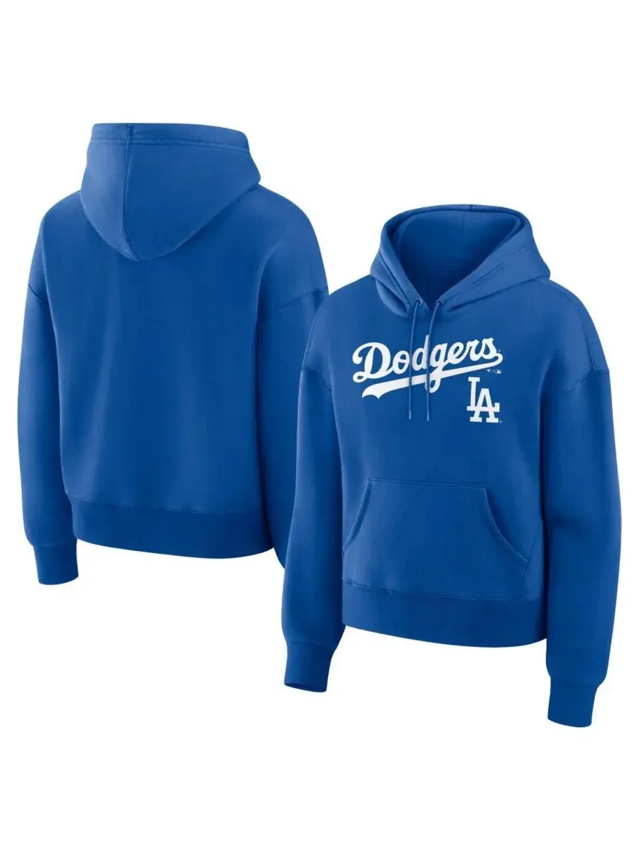 Женская толстовка с капюшоном из флиса Royal Los Angeles Dodgers Lockup Legacy Fanatics — изображение 1 из 3, королевский