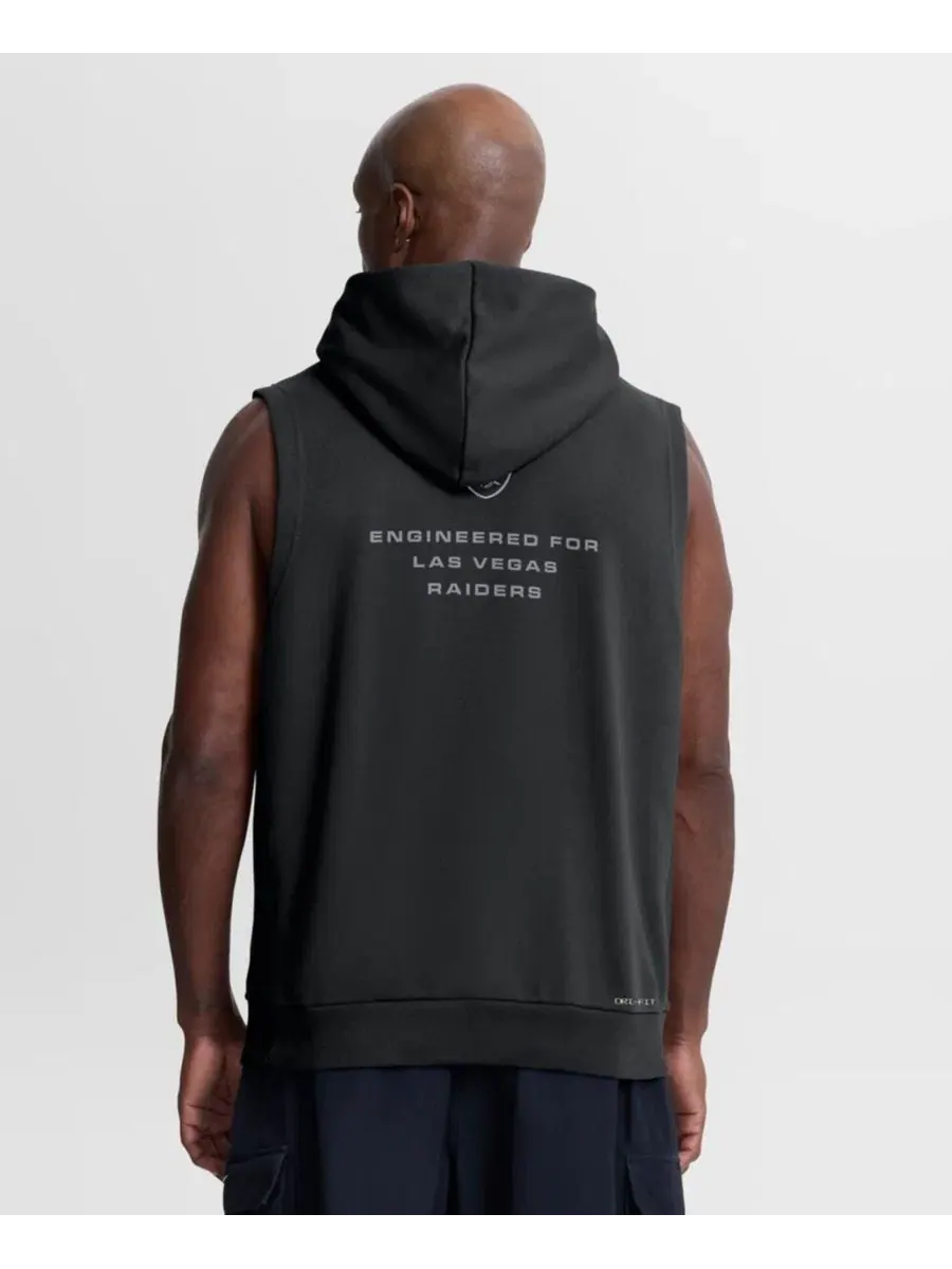Безрукавка с капюшоном Las Vegas Raiders Sideline Standard Issue Dri-FIT Nike — изображение 2 из 5, черный