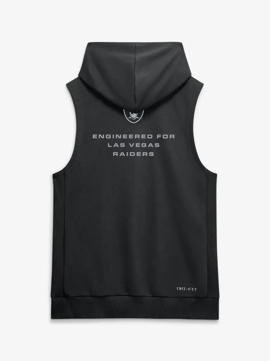 Безрукавка с капюшоном Las Vegas Raiders Sideline Standard Issue Dri-FIT Nike — изображение 5 из 5, черный