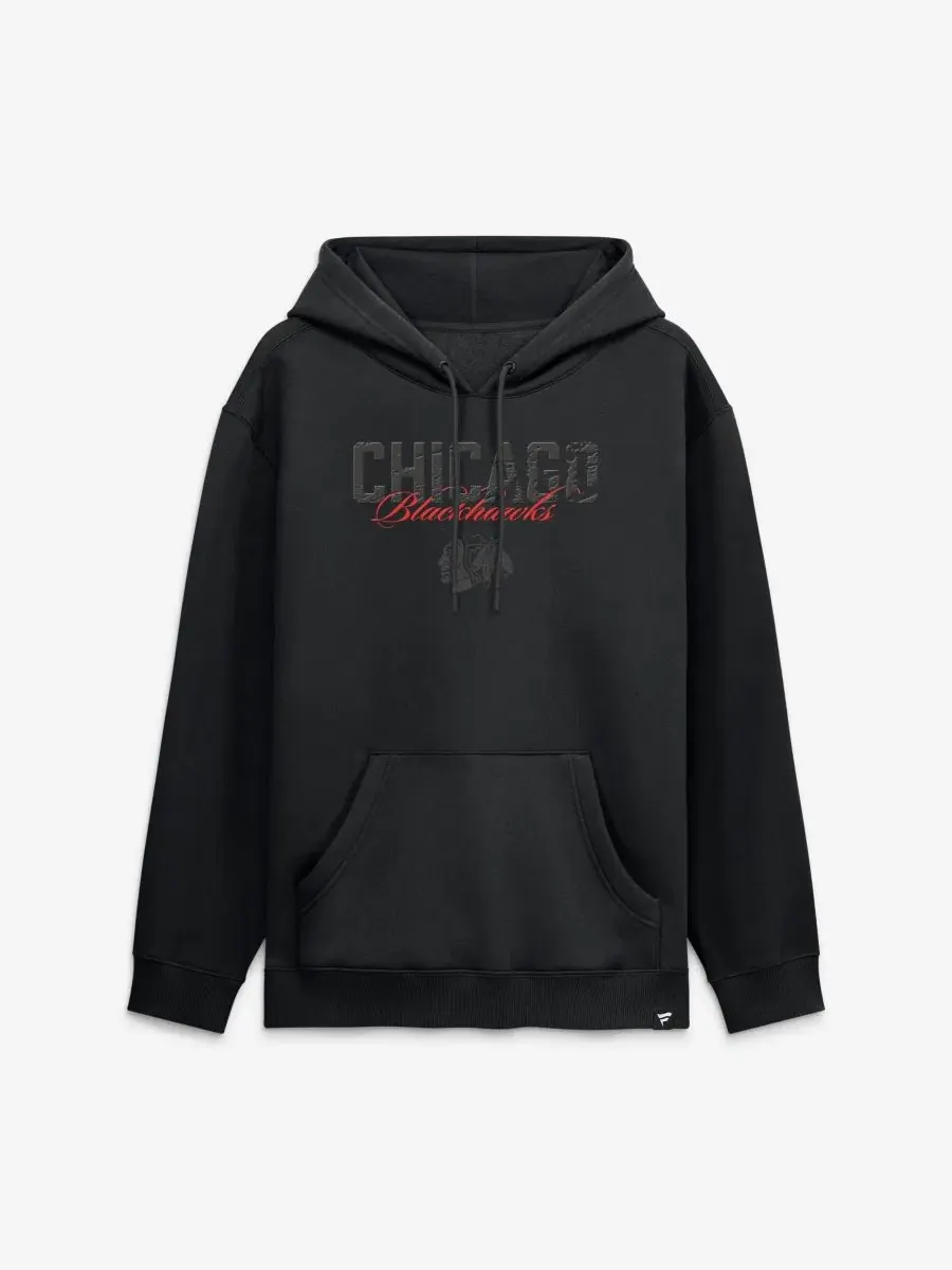 Худи с капюшоном Chicago Blackhawks Black Out Fanatics — изображение 1 из 2, черный