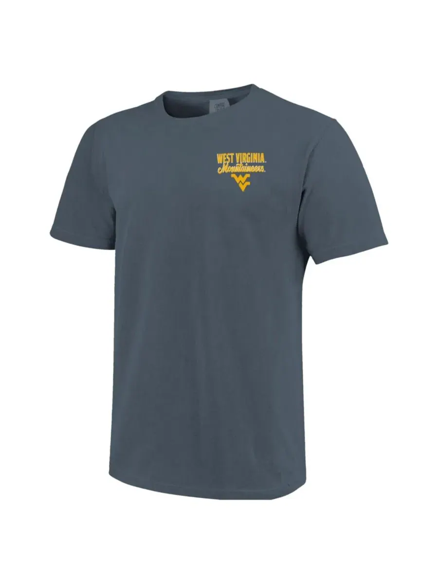 Футболка с коротким рукавом с принтом West Virginia Mountaineers Image One — изображение 3 из 3, темно-синий