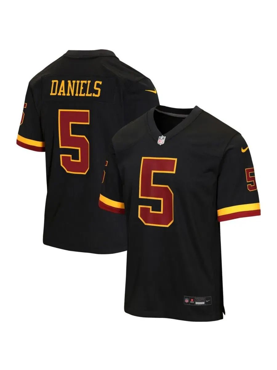 Игровая футболка Jayden Daniels Hail Raiser Alternate Game Jersey Nike — изображение 1 из 3, черный