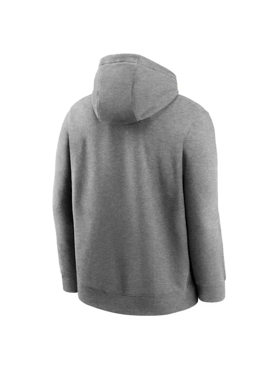 Худи с капюшоном из флиса Club Fleece Arch Georgia Bulldogs Nike — изображение 3 из 3, серый