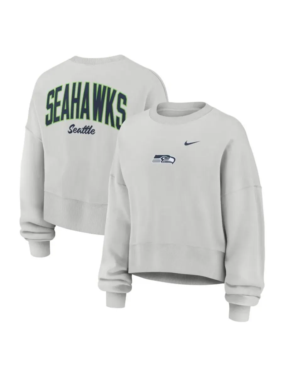 Свитшот оверсайз с принтом Seattle Seahawks Nike — изображение 1 из 2, серый