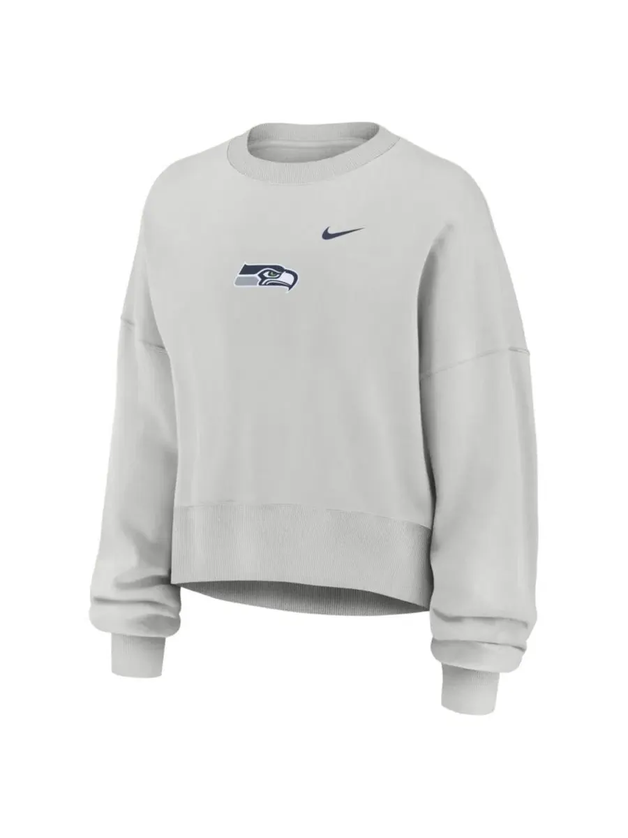 Свитшот оверсайз с принтом Seattle Seahawks Nike — изображение 2 из 2, серый