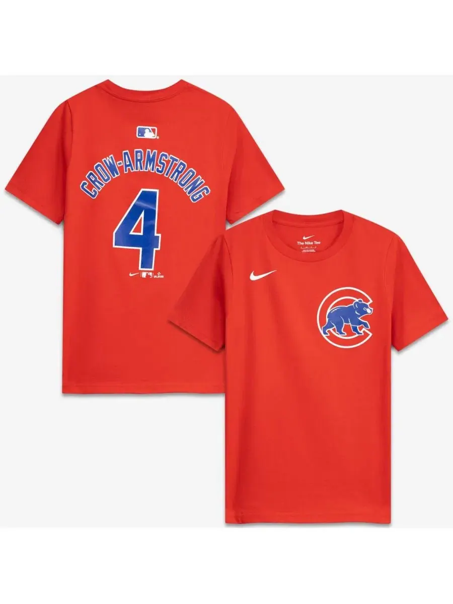 Футболка с длинным рукавом Pete Crow-Armstrong Chicago Cubs Nike — изображение 1 из 3, красный