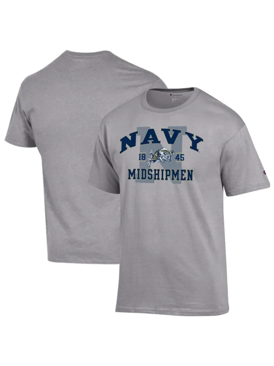 Футболка с принтом Navy Midshipmen Varsity Champion — изображение 1 из 3, серый