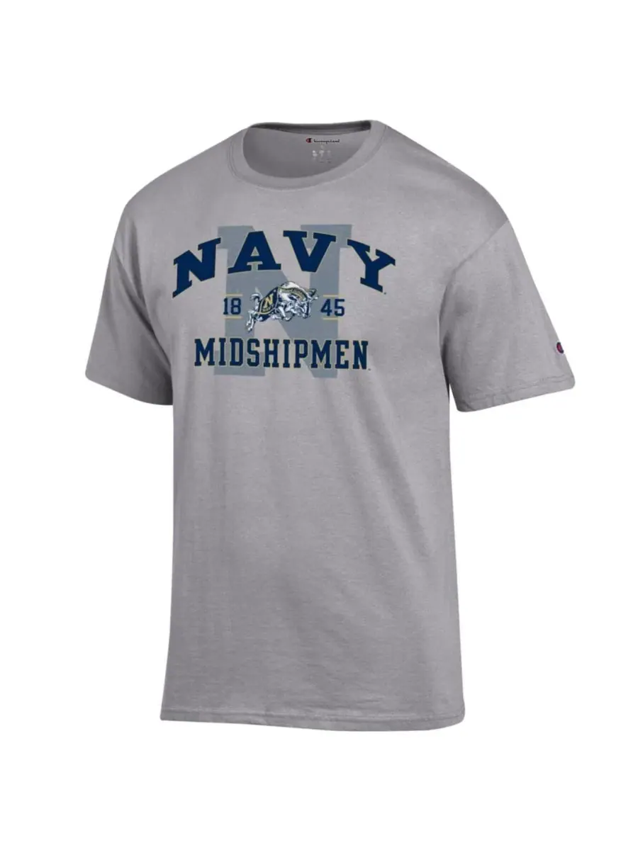 Футболка с принтом Navy Midshipmen Varsity Champion — изображение 2 из 3, серый