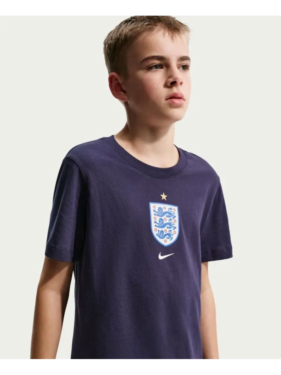 Футболка с длинным рукавом с принтом England National Team Crest Nike — изображение 3 из 5, темно-синий
