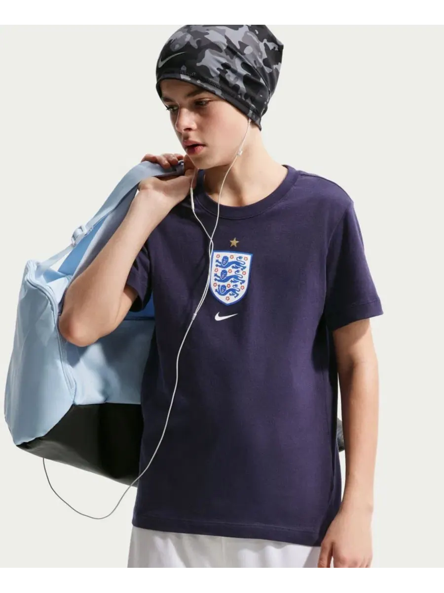 Футболка с длинным рукавом с принтом England National Team Crest Nike — изображение 5 из 5, темно-синий