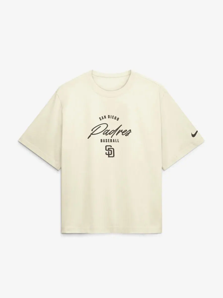 Футболка с длинным рукавом Nike, модель Mason Miller San Diego Padres Boxy Name & Number — изображение 2 из 3, бежевый