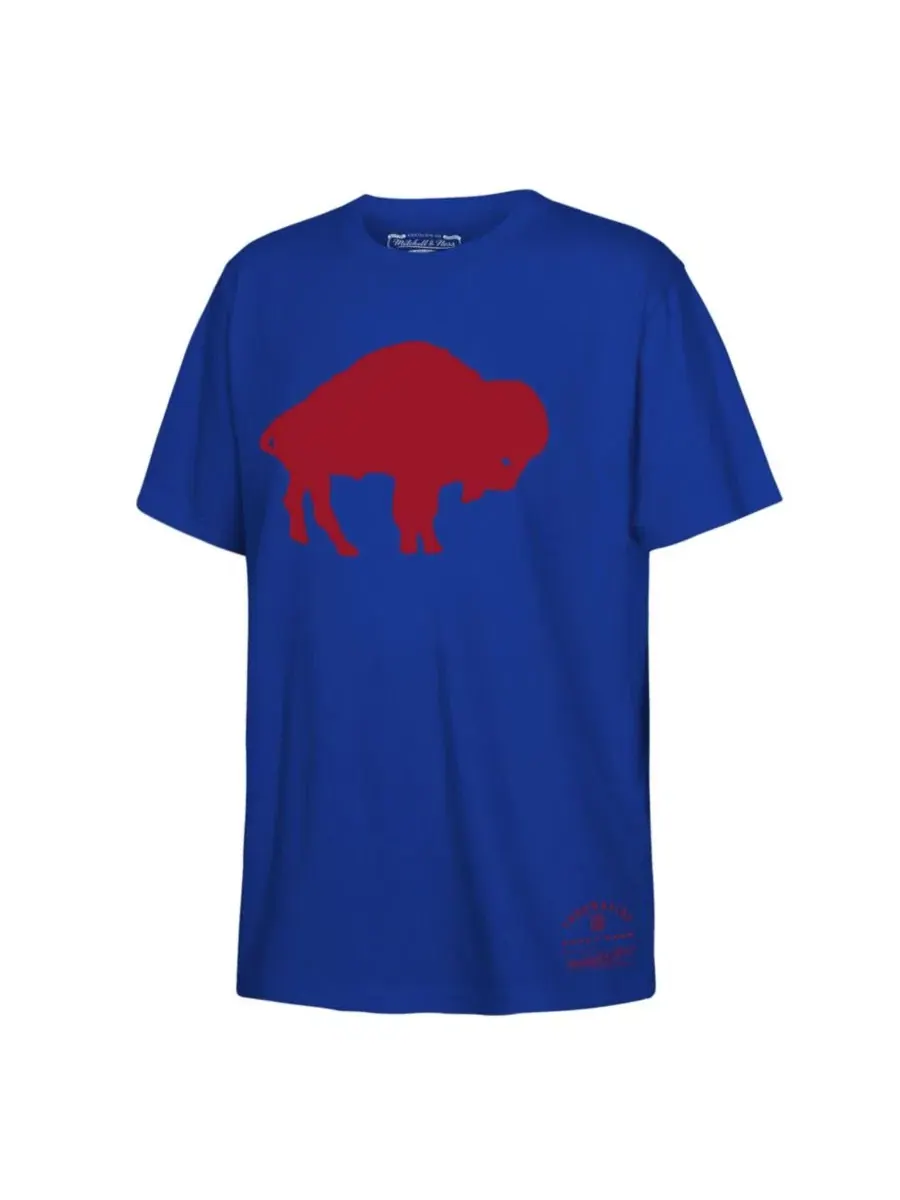 Футболка с длинным рукавом Buffalo Bills Retro Logo Mitchell & Ness — изображение 1 из 1, королевский
