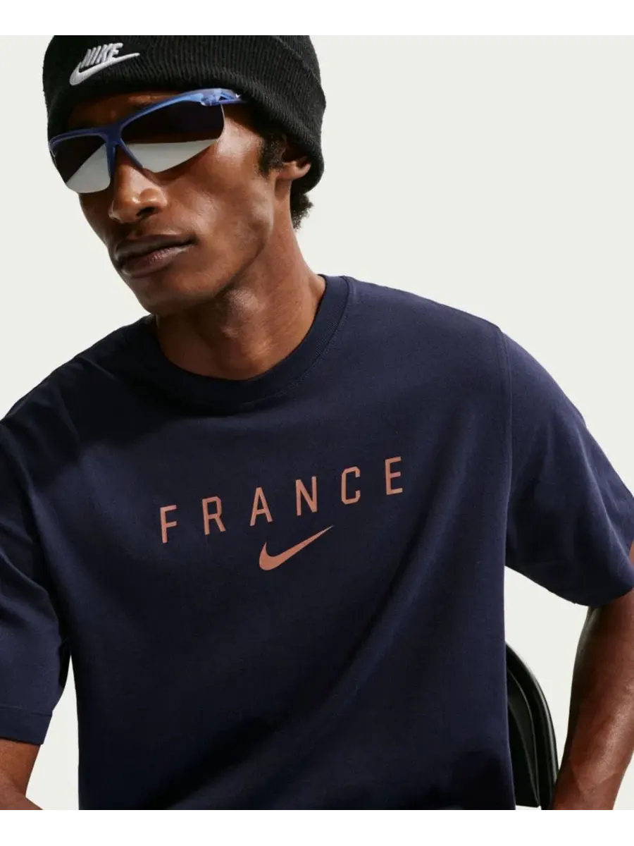 Футболка с принтом France National Team Wordmark Nike — изображение 2 из 5, синий