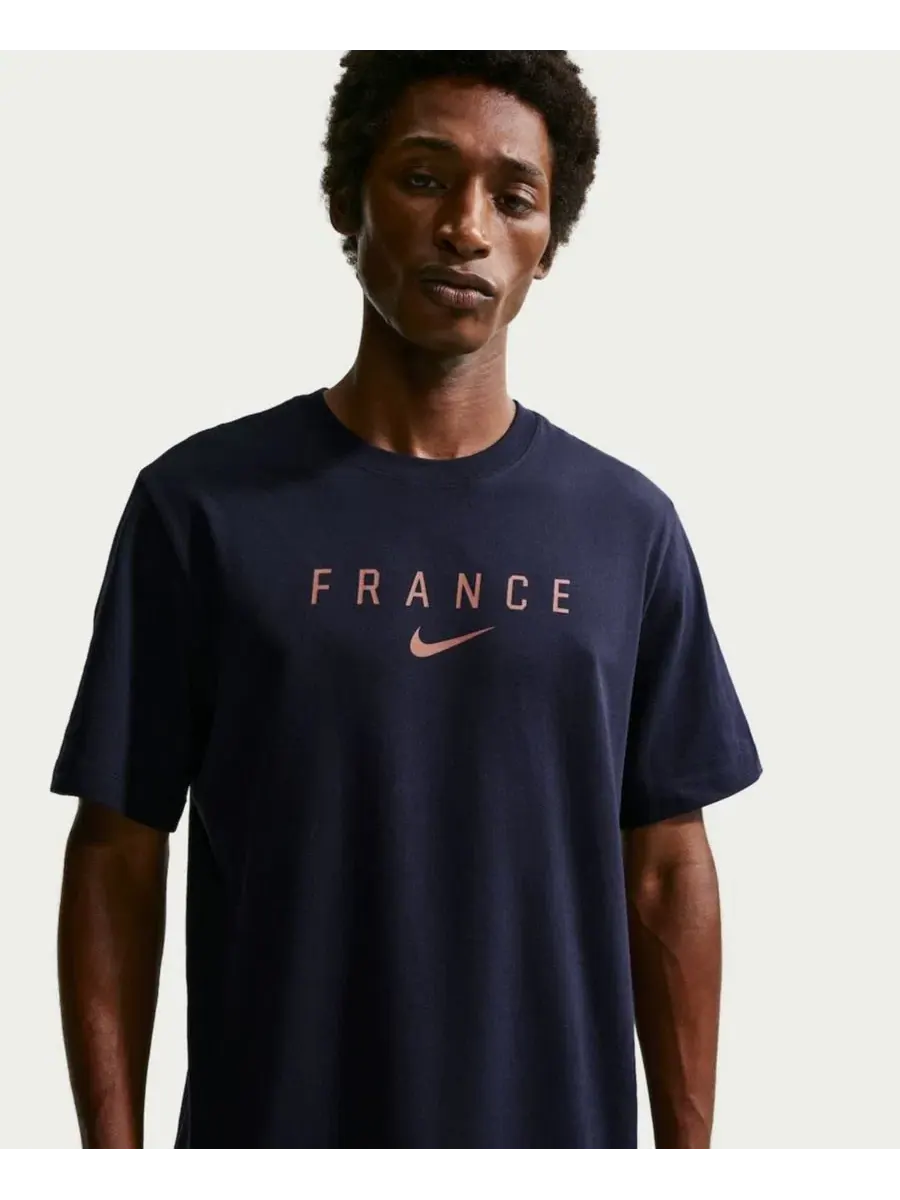 Футболка с принтом France National Team Wordmark Nike — изображение 4 из 5, синий