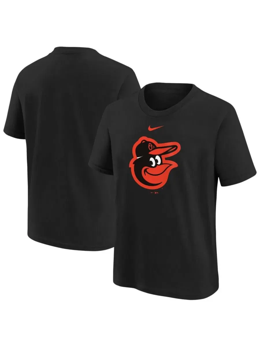 Футболка с принтом логотипа Baltimore Orioles Nike — изображение 1 из 3, черный