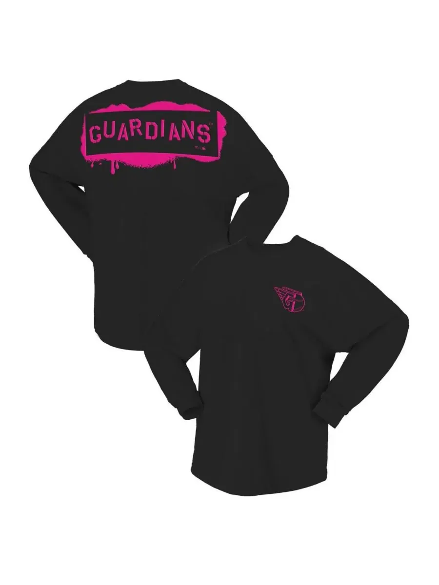 Женская футболка с длинным рукавом с принтом Cleveland Guardians Neon Jersey Fanatics — изображение 1 из 3, черный