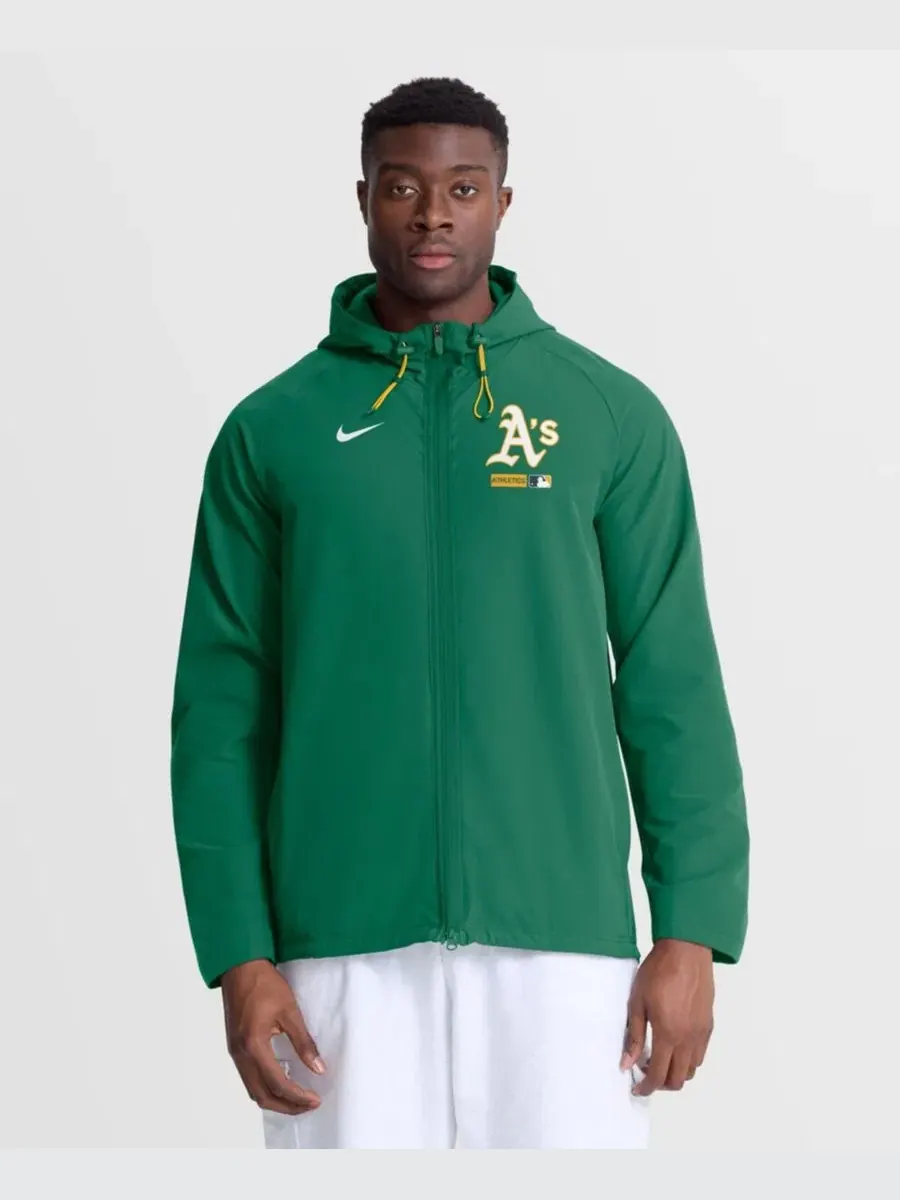 Утепленная куртка-худи с капюшоном, raglan, Therma-FIT Nike — изображение 1 из 5, зеленый золотистый