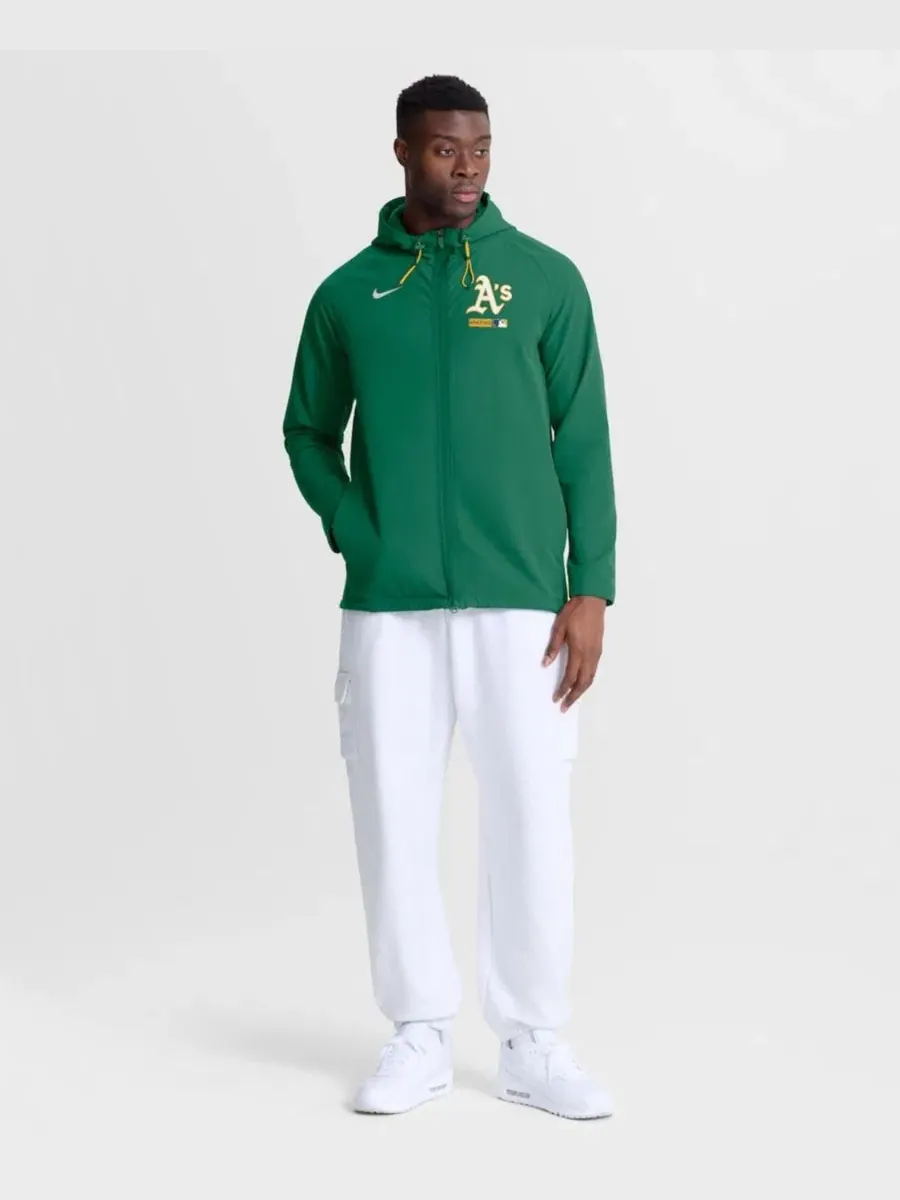 Утепленная куртка-худи с капюшоном, raglan, Therma-FIT Nike — изображение 5 из 5, зеленый золотистый