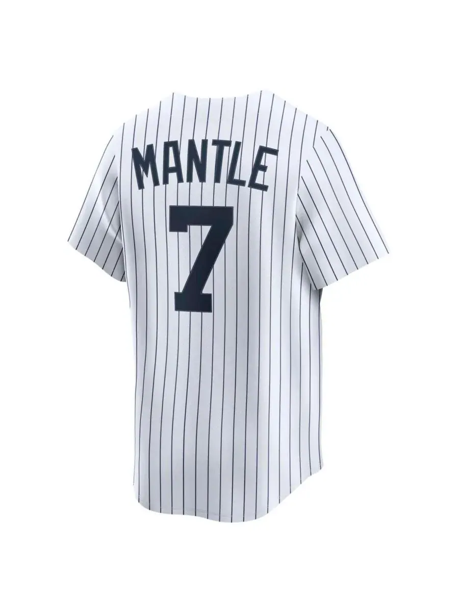 Мужская футболка-джерси с коротким рукавом Mickey Mantle Throwback Cooperstown Collection Limited — изображение 3 из 3, белый