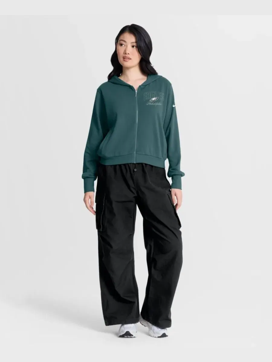 Худи с капюшоном на молнии Philadelphia Eagles Nike — изображение 5 из 5, зеленый