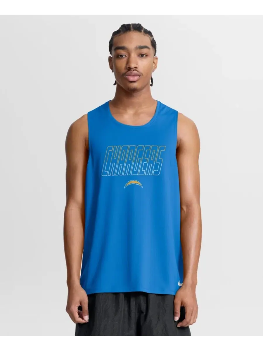 Мужская майка-безрукавка с принтом Kickoff Miler Dri-FIT Nike — изображение 1 из 3, синий