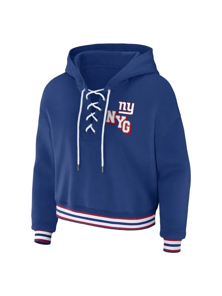 Толстовка-худи с принтом и шнуровкой, модель Royal New York Giants WEAR by Erin Andrews — изображение 3 из 3, королевский