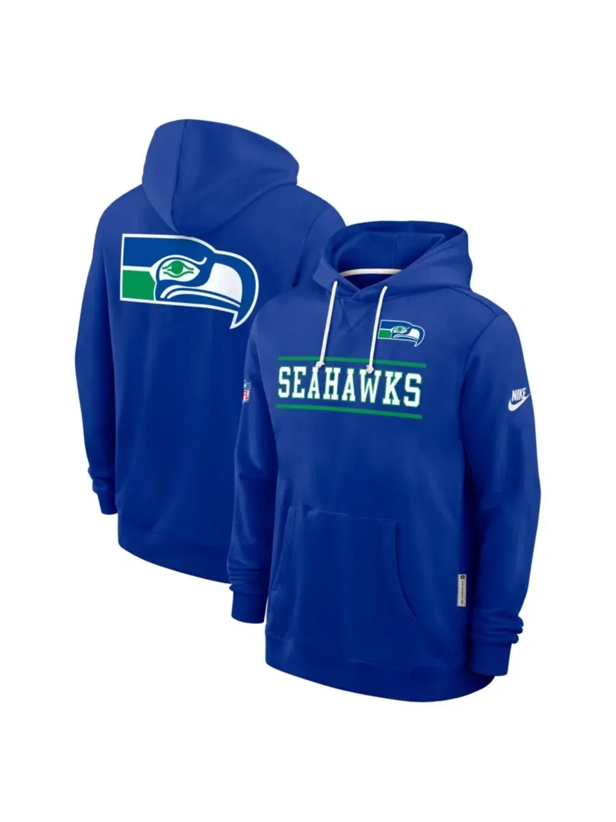 Худи с капюшоном Seattle Seahawks Dri-FIT Nike — изображение 1 из 4, королевский