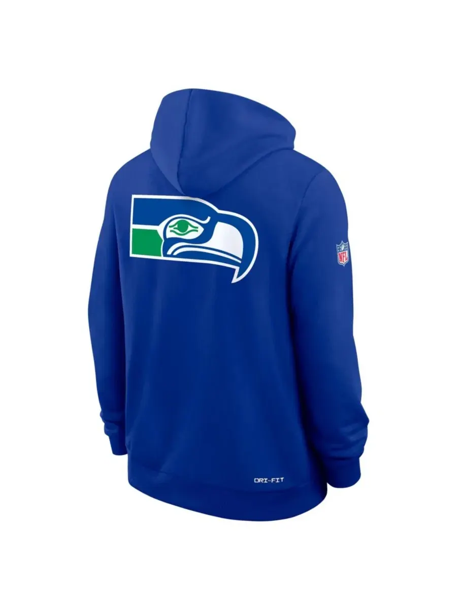 Худи с капюшоном Seattle Seahawks Dri-FIT Nike — изображение 3 из 4, королевский
