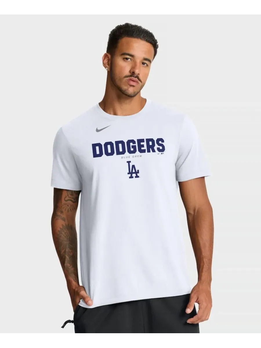 Футболка с принтом Los Angeles Dodgers Nike — изображение 1 из 4, белый