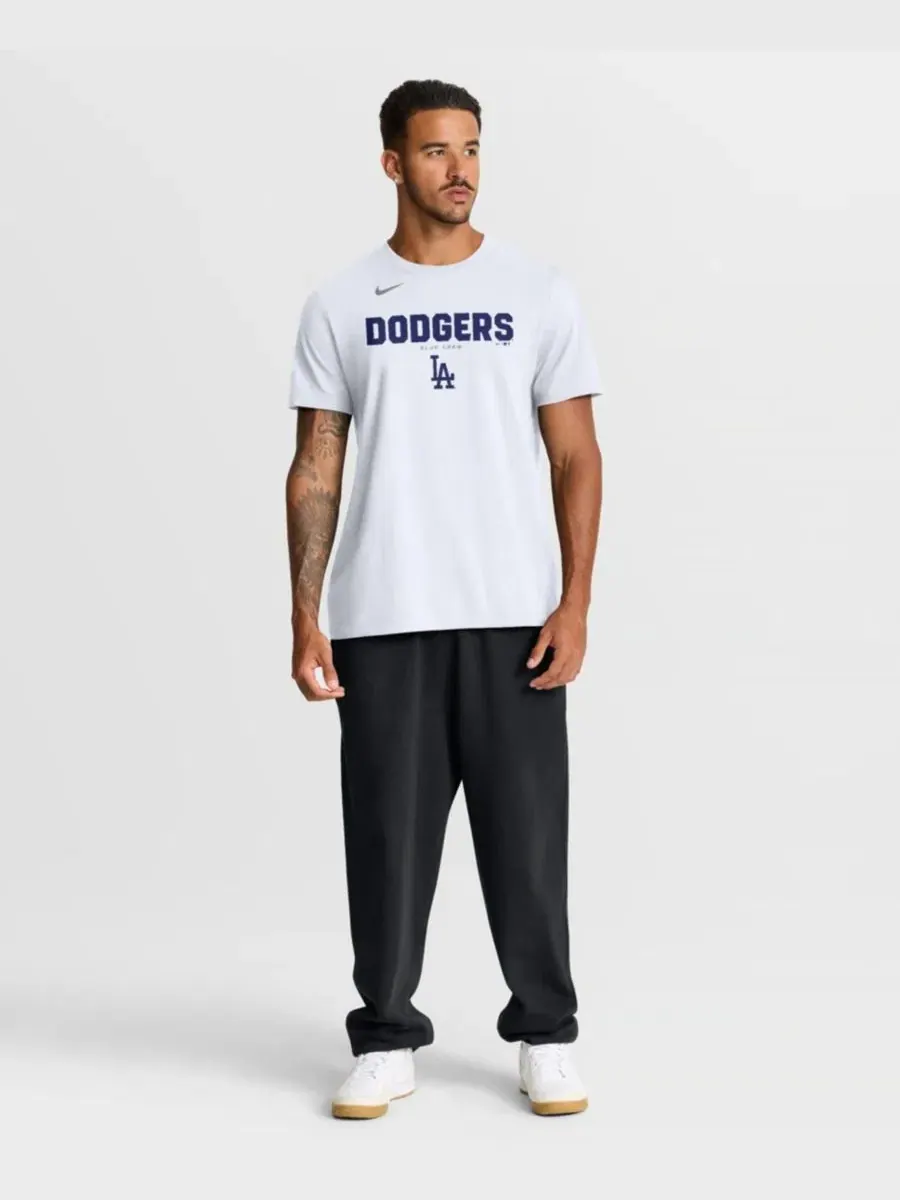 Футболка с принтом Los Angeles Dodgers Nike — изображение 4 из 4, белый