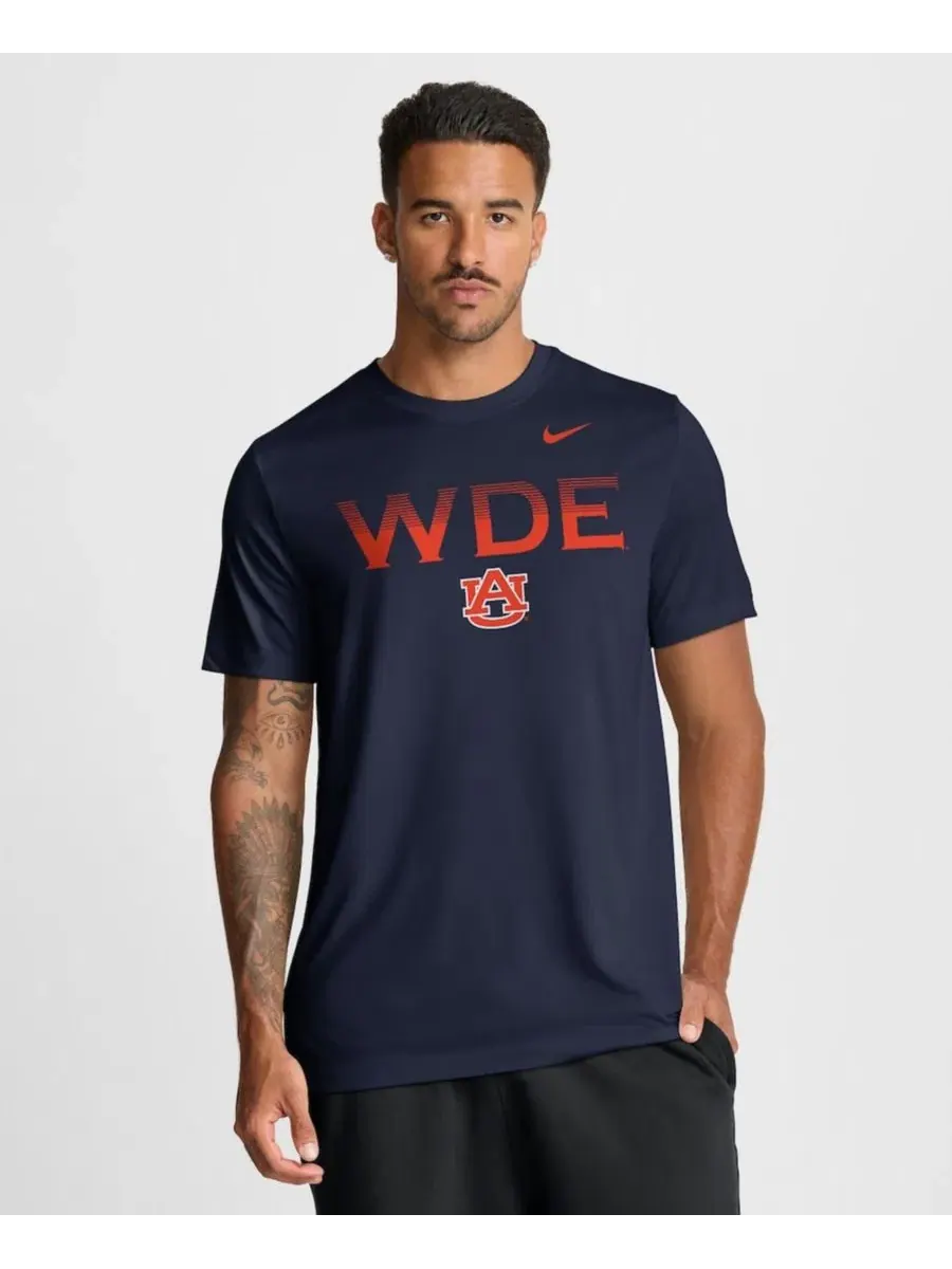 Футболка с длинным рукавом Nike Auburn Tigers Primetime Legend Kinetic Mantra Dri-FIT — изображение 3 из 5, темно-синий