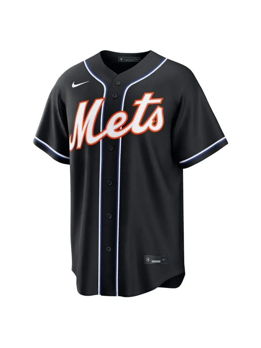 Футболка с коротким рукавом Francisco Lindor Black New York Mets 2026 Replica Fashion Nike — изображение 2 из 3, черный