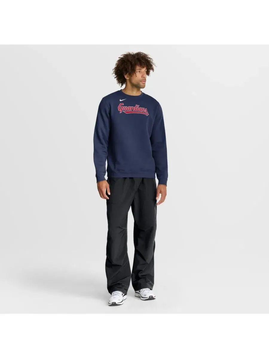 Свитшот с принтом Cleveland Guardians Primetime Wordmark Nike — изображение 3 из 4, темно-синий
