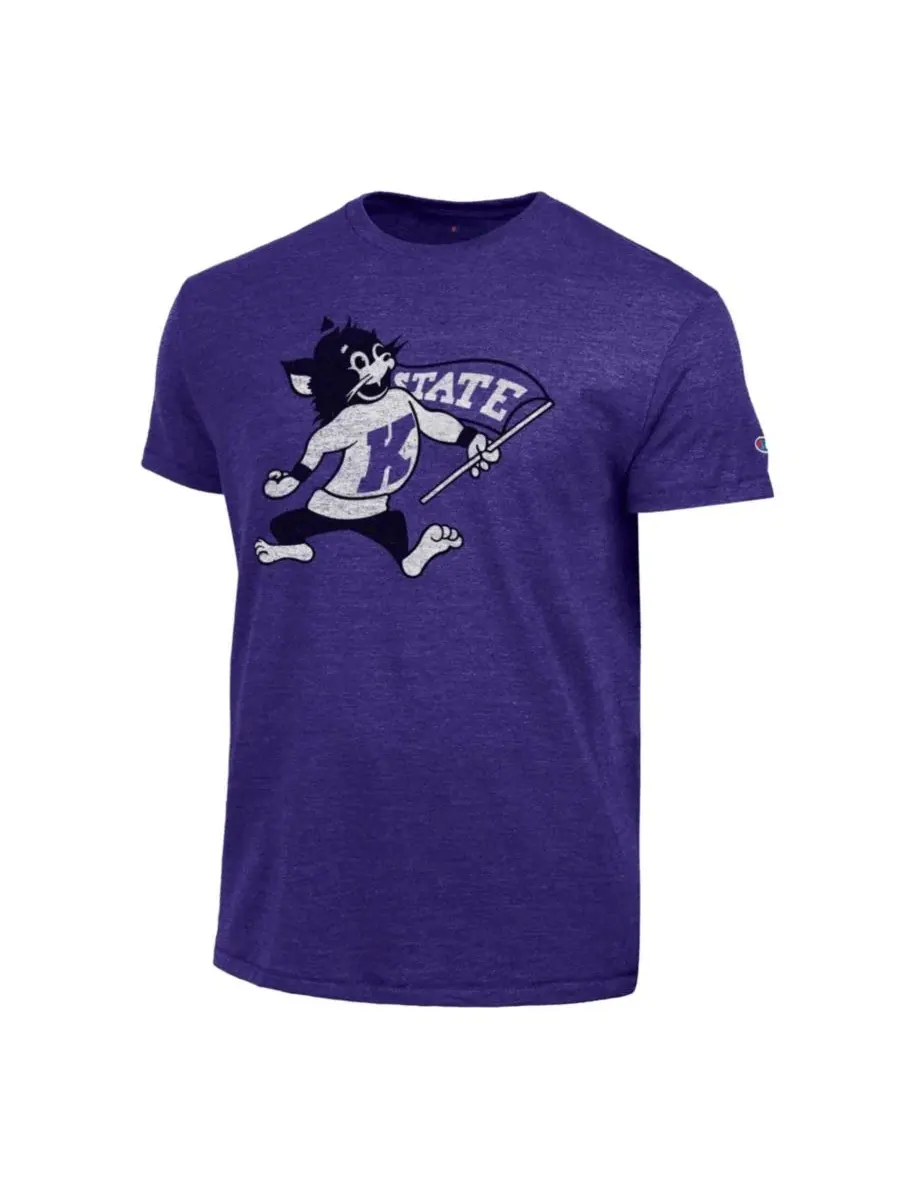 Футболка с принтом Triumph Tri-Blend Kansas State Wildcats Champion — изображение 3 из 3, фиолетовый