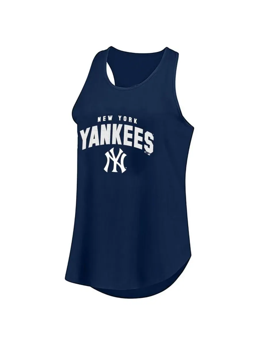 Женская майка-топ без рукавов с принтом New York Yankees Fanatics — изображение 1 из 1, темно-синий