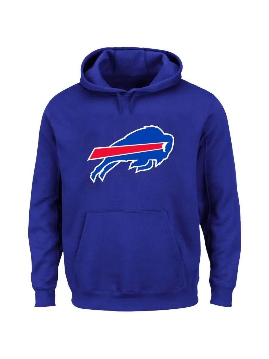 Худи с капюшоном и флисовой подкладкой Josh Allen Fanatics — изображение 2 из 3, королевский