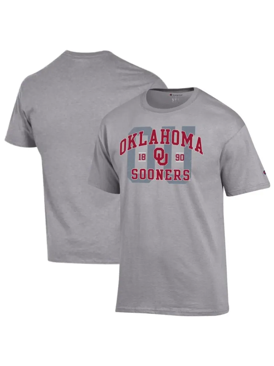 Футболка с принтом Varsity Champion Oklahoma Sooners — изображение 1 из 3, серый