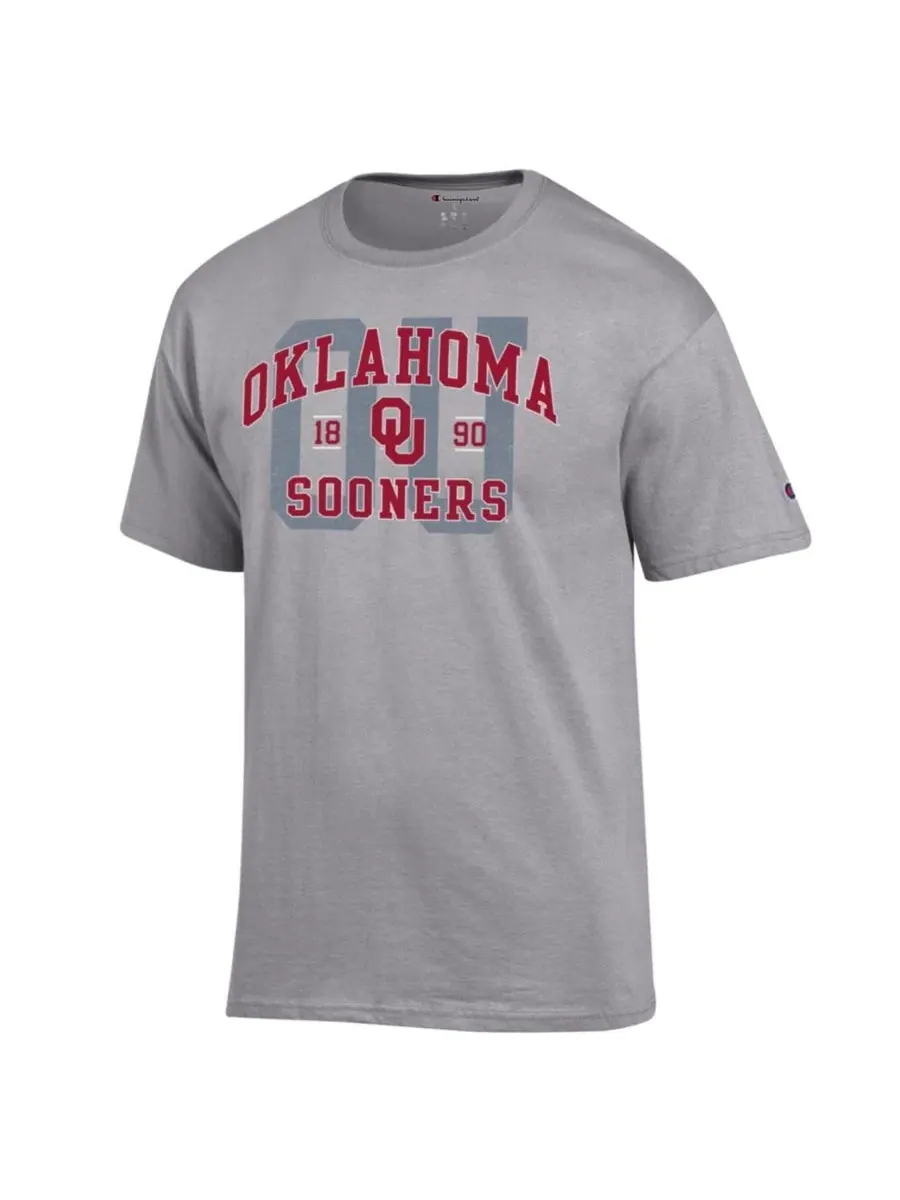Футболка с принтом Varsity Champion Oklahoma Sooners — изображение 2 из 3, серый